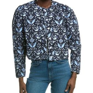 Sail to Sable 100 % cotton Floral Blue Women's Jacket
